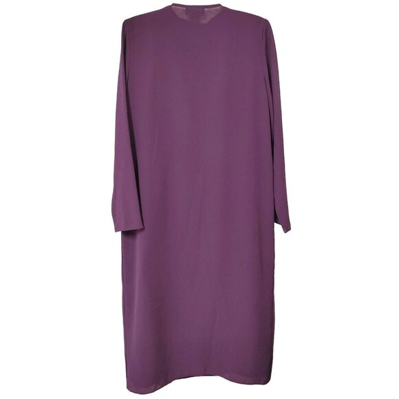 2 Piece Set Dress Matching Long Jacket Purple Women's Size 6 Event Party - Picture 4 of 6